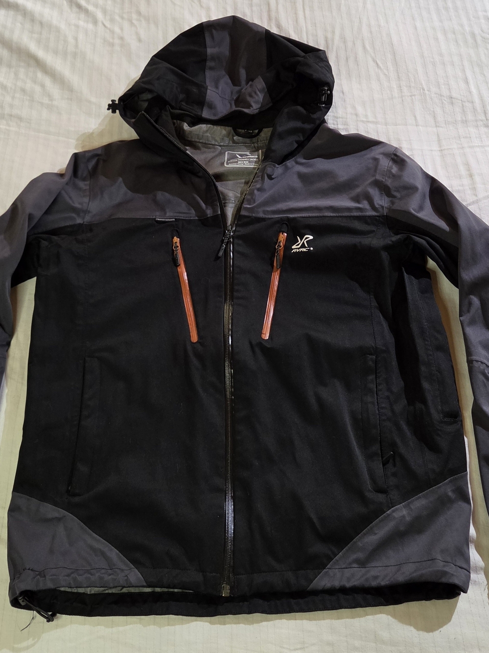 RevolutionRace Men’s Silence Proshell Jacket, Waterproof, Black/Rusty, Men's M